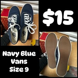 Navy blue Vans Size 9